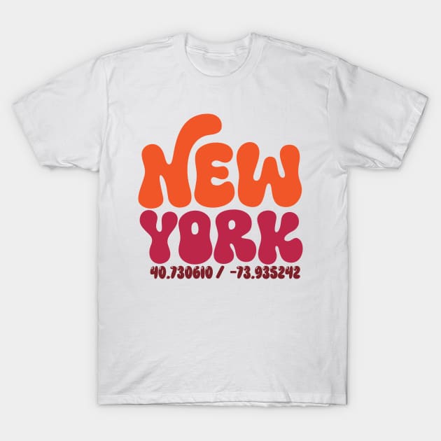 New York Retro T-Shirt by JunkyDotCom